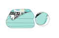 Black White & Teal Howdy Bamboo Plush Blanket(PREORDER ARRIVING LATE AUGUST/EARLY SEPTEMBER)