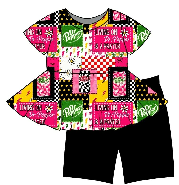 Living on Dr Pepper & A Prayer Peplum Set(PREORDER CLOSES 6/12)