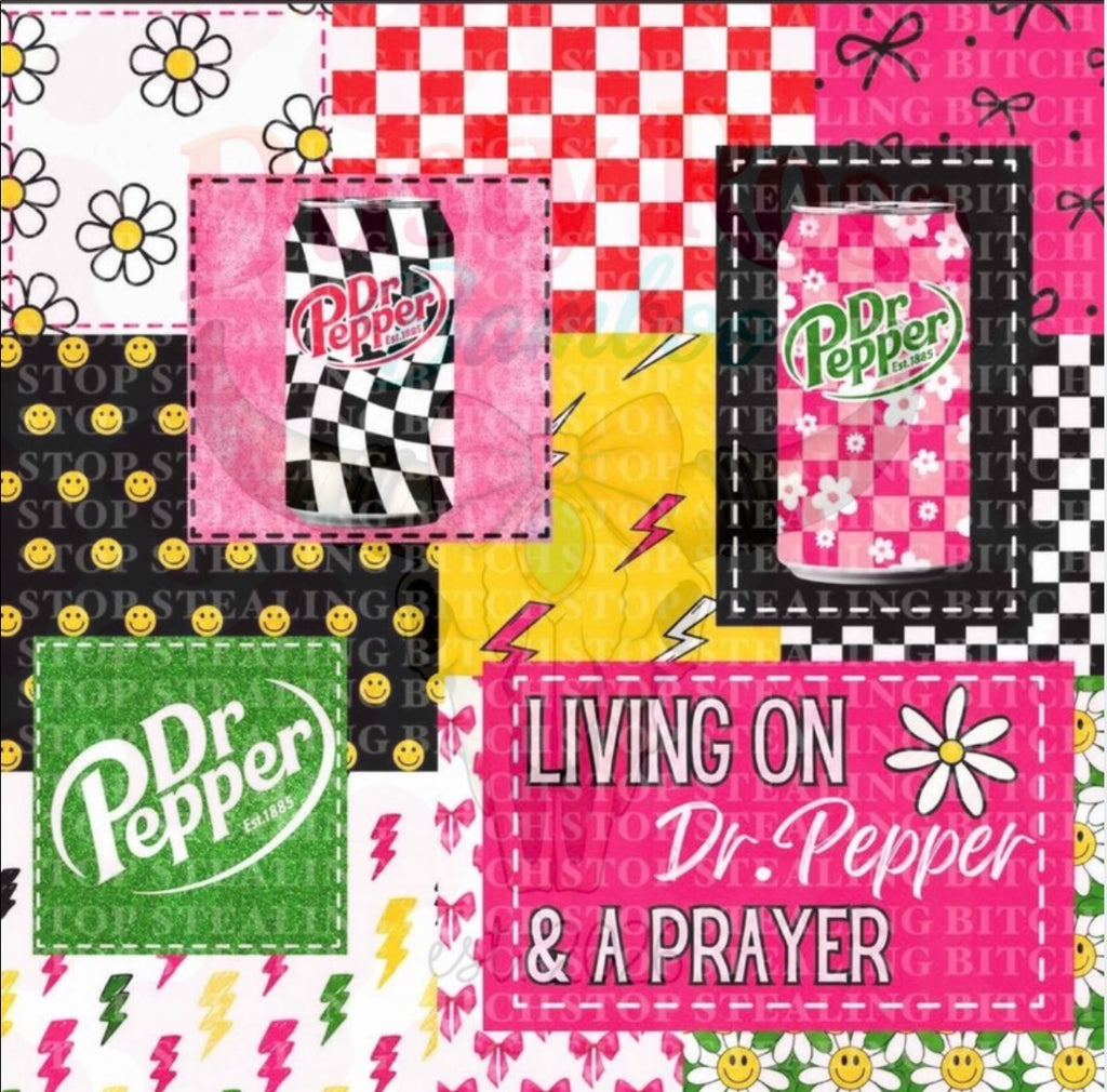 Living on Dr Pepper & a Prayer Bamboo Plush Blanket(PREORDER ARRIVING LATE AUGUST/EARLY SEPTEMBER)